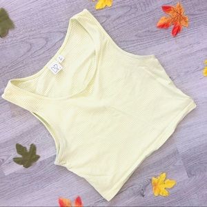 BP Striped Green Tank Crop Top